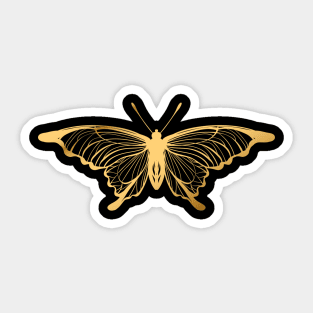 Gold Butterfly Sticker